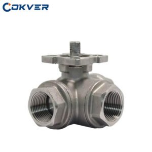 3 Way Valve DN50 2 Inch ANSI Class 150 Metal High-platform Three-piece Three-way Ball Valve Body