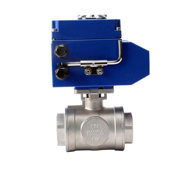 Electric 3 Way Stainless Steel Ball Valve