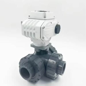 Electric UPVC/PVC DN50 3-Way Ball Valve