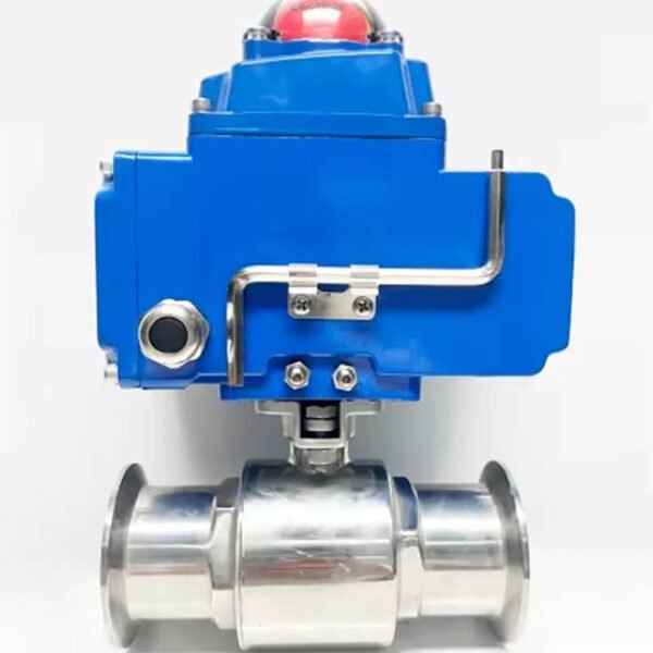 Food Grade 2 Way Sanitary Electric Motorized Stainless Steel Ball Valve