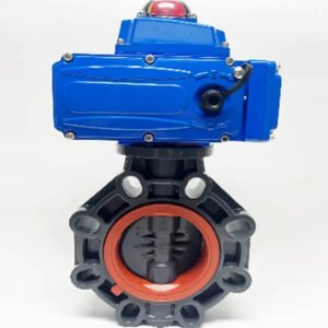 DN50 to DN100 Electric Plastic UPVC Flange Butterfly Valve