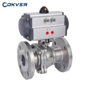 Stainless Steel Flanged Ball Valve with Pneumatic Actuator