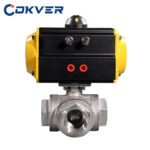 Pneumatic Stainless Steel 3 Way Ball Valve