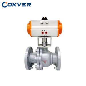 Flange Pneumatic Actuated Stainless Steel 2 Way Ball Valve