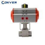 2 Way High Pressure 316 Stainless Steel Pneumatic Actuated Ball Valve