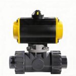 High Quality 3 Way PVC Pneumatic Ball Valve