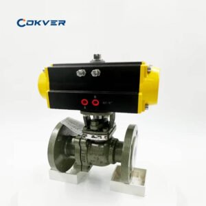 Cast Steel Pneumatic 2 Way Flanged Ball Valve