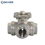 3 Way Valve DN50 2 Inch ANSI Class 150 Metal High-platform Three-piece Valve Body