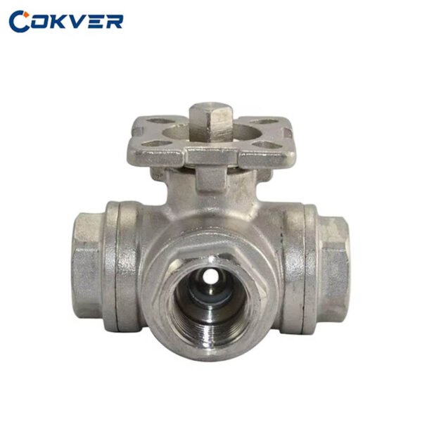 3 Way Valve DN50 2 Inch ANSI Class 150 Metal High-platform Three-piece Valve Body