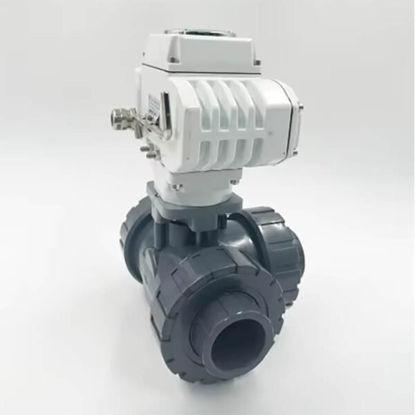 Premium Electric UPVC/PVC DN50 3-Way Ball Valve