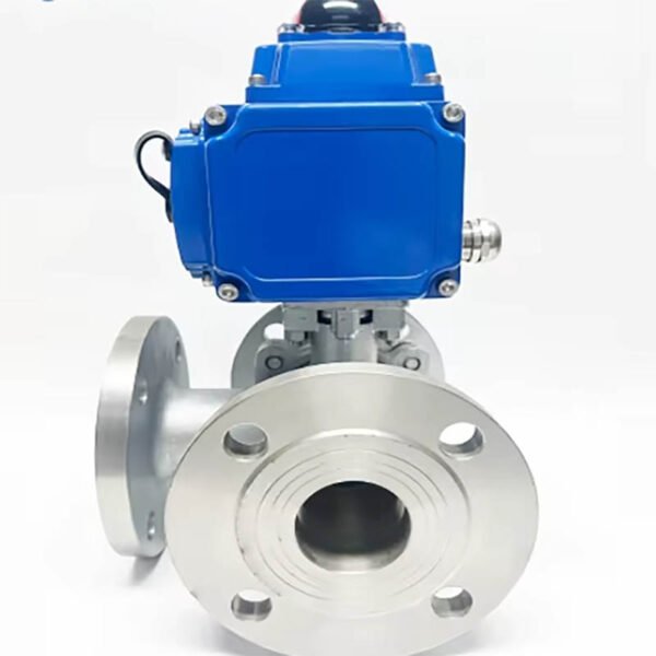 Electric Stainless Steel 3 Way Flange Ball Valve