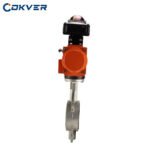 High Quality Iron Full Lined PTFE Wafer Type Pneumatic Butterfly Valve