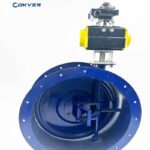 Large size DN400 Cast Steel Pneumatic Butterfly Valve