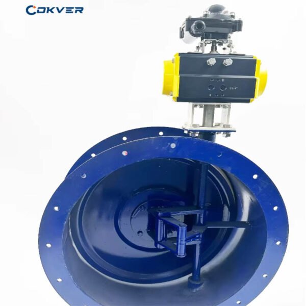 Large size DN400 Cast Steel Pneumatic Butterfly Valve