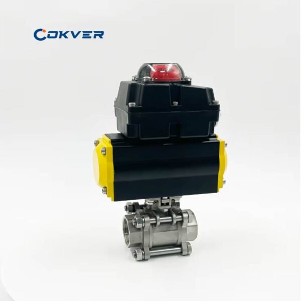 Stainless Steel 304 Pneumatic Ball Valve with Limit Switch
