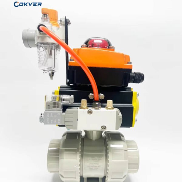 With Limit Switch Upvc Pneumatic Ball Valve
