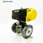 Cast Steel 2 Way Flanged Pneumatic Ball Valve