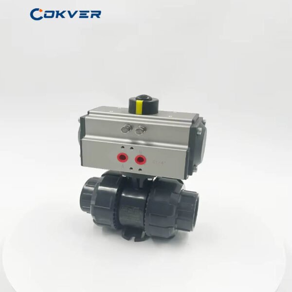 Double Acting OEM UPVC Pneumatic Ball Valve
