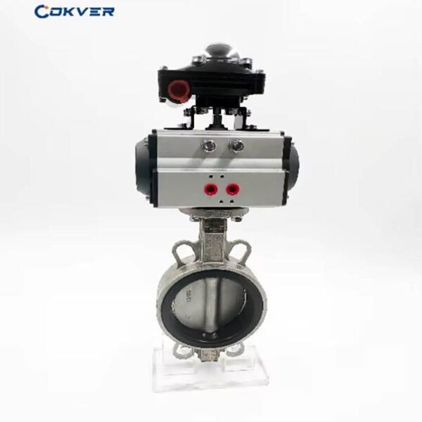Iron Steel Pneumatic Butterfly Valve With Limit Switch