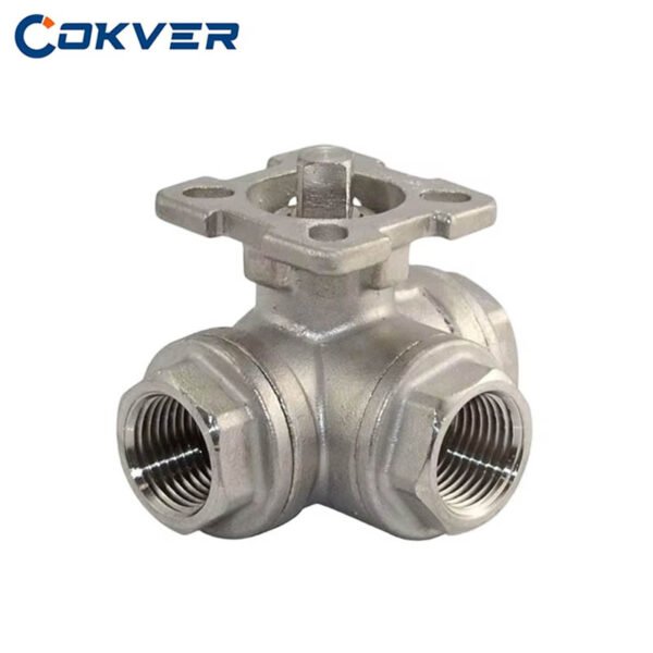 3 Way Valve DN50 2 Inch ANSI Class 150 Metal High-platform Ball Valve Body