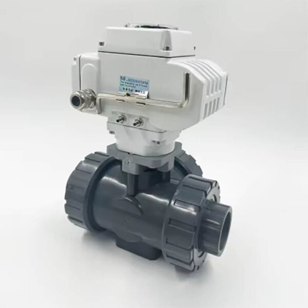 UPVC/PVC DN50 3-Way Electric Ball Valve