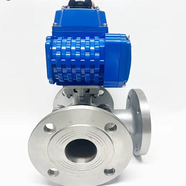 Premium Electric Stainless Steel 3 Way Flange Ball Valve