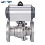 High Quality Stainless Steel Flanged Pneumatic Ball Valve