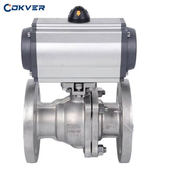 High Quality Stainless Steel Flanged Pneumatic Ball Valve