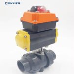 High Quality PVC With Limit Switch Chemical Corrosion Resistant Pneumatic Ball Valve