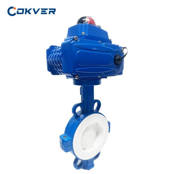 Premium Electric Wafer Type PTFE Lined Butterfly Valve