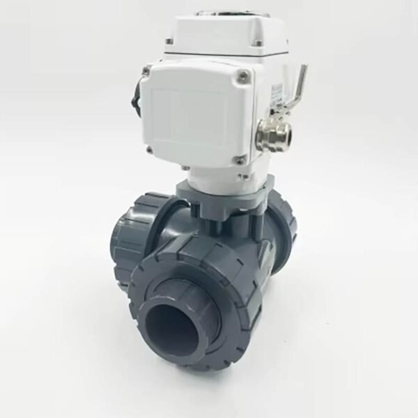 Electric UPVC/PVC 3-Way Ball Valve