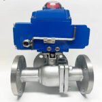 Stainless Steel 3 Way Flange Electric Ball Valve