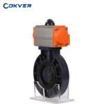 Premium Durable UPVC Flange Pneumatic Butterfly Valve