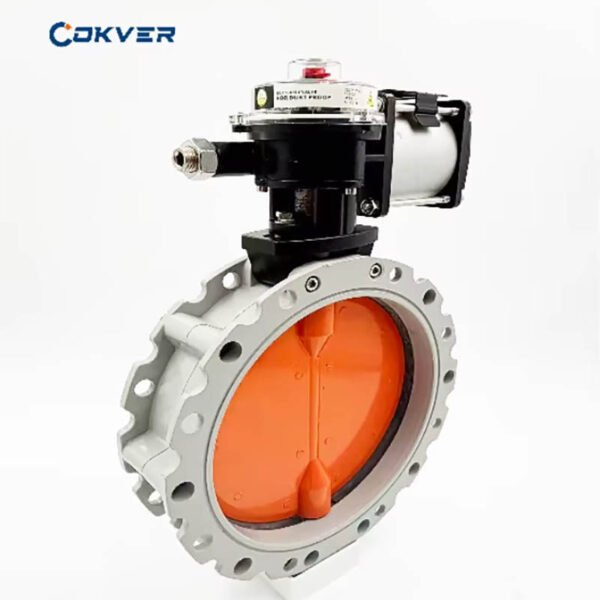 Industrial Cast Steel Pneumatic Butterfly Valve