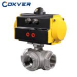 Industrial Pneumatic Stainless Steel 3 Way Ball Valve