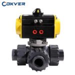 3 Way PVC Pneumatic Ball Valve