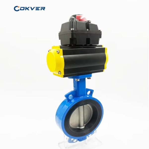 Wafer Pneumatic Butterfly Valve with Limit Switch