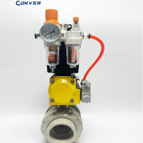 High Quality Upvc Pneumatic Ball Valve with Limit Switch