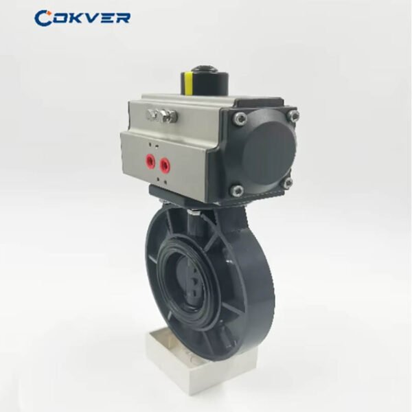 High Quality Corrosion-Resistant UPVC Pneumatic Butterfly Valve