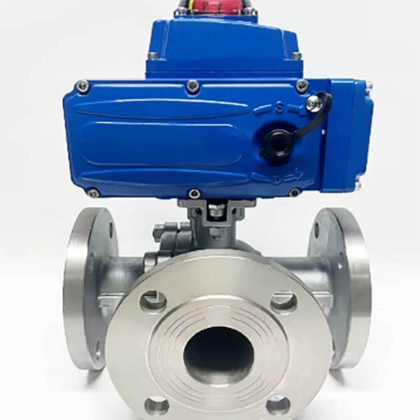 Electric 3 Way Flange Ball Valve