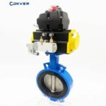 High Quality Wafer Cast Iron Pneumatic Butterfly Valve with Limit Switch
