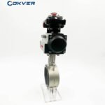 Double-Acting Iron Steel Pneumatic Butterfly Valve