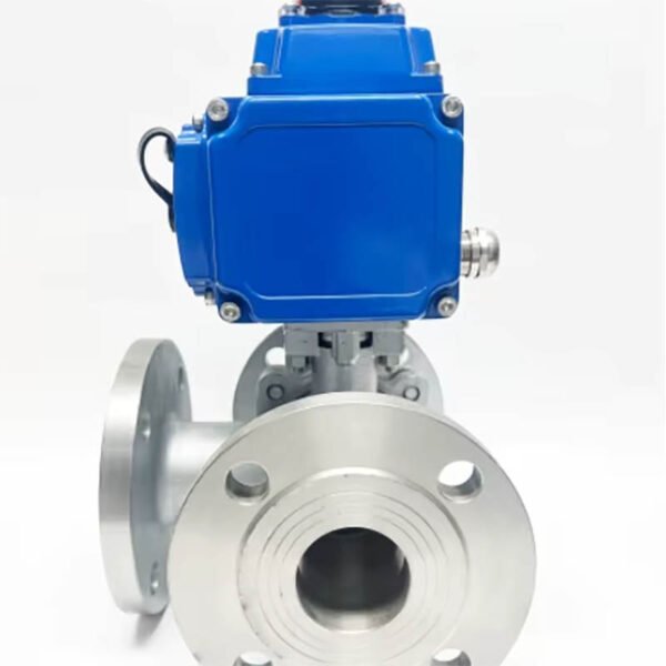 High Quality Stainless Steel 3 Way Flange Electric Ball Valve
