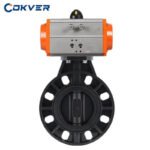High Quality Flange UPVC Plastic Pneumatic Butterfly Valve