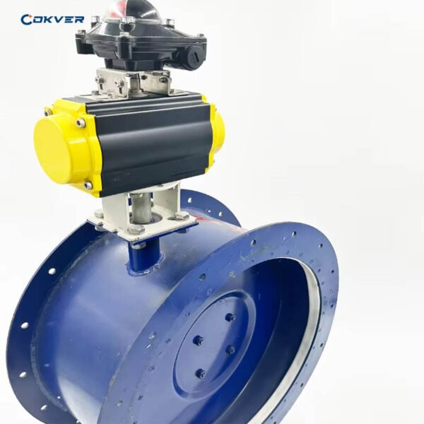 Large size DN400 Cast Steel Pneumatic Butterfly Valve