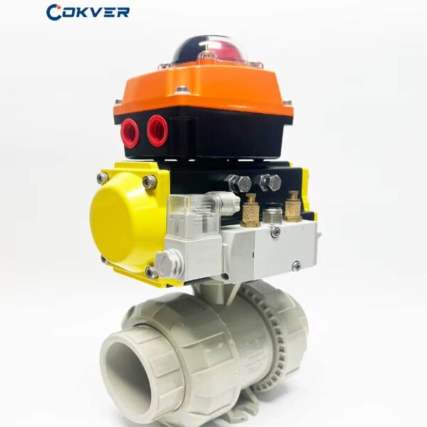 Upvc Pneumatic Ball Valve with Limit Switch